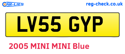 LV55GYP are the vehicle registration plates.