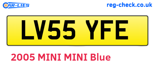 LV55YFE are the vehicle registration plates.
