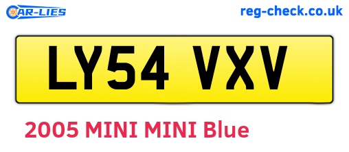LY54VXV are the vehicle registration plates.