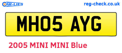 MH05AYG are the vehicle registration plates.