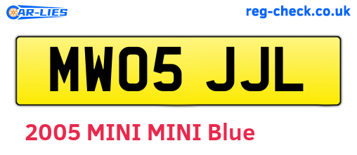 MW05JJL are the vehicle registration plates.
