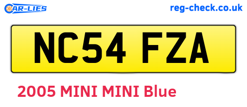 NC54FZA are the vehicle registration plates.