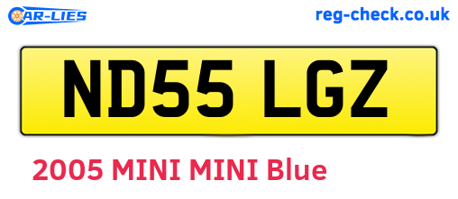 ND55LGZ are the vehicle registration plates.