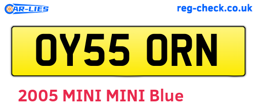 OY55ORN are the vehicle registration plates.