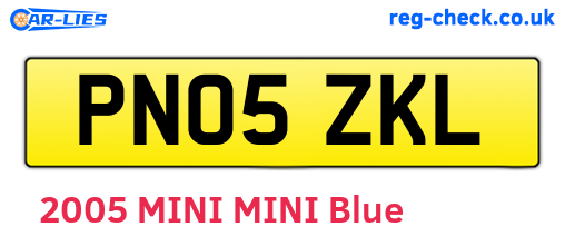 PN05ZKL are the vehicle registration plates.