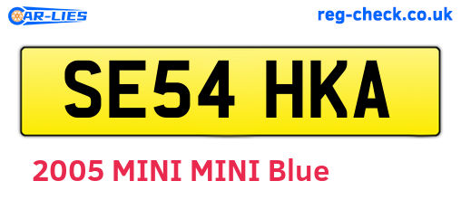 SE54HKA are the vehicle registration plates.