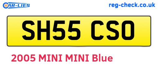 SH55CSO are the vehicle registration plates.