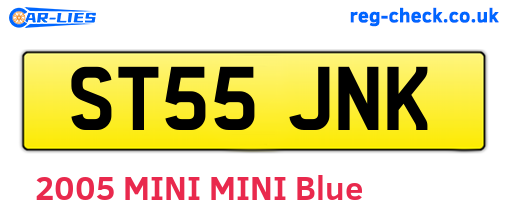 ST55JNK are the vehicle registration plates.
