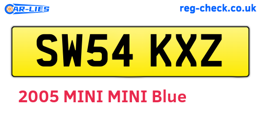 SW54KXZ are the vehicle registration plates.