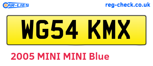 WG54KMX are the vehicle registration plates.