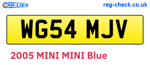 WG54MJV are the vehicle registration plates.