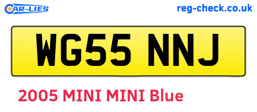 WG55NNJ are the vehicle registration plates.