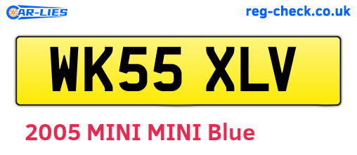 WK55XLV are the vehicle registration plates.