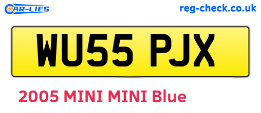 WU55PJX are the vehicle registration plates.