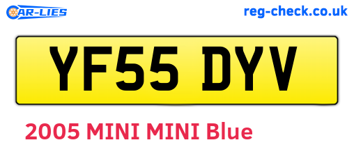 YF55DYV are the vehicle registration plates.