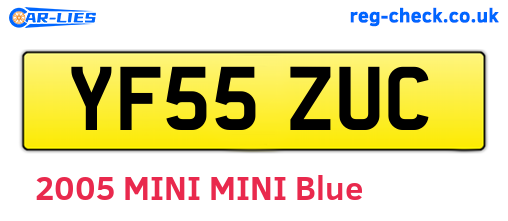 YF55ZUC are the vehicle registration plates.