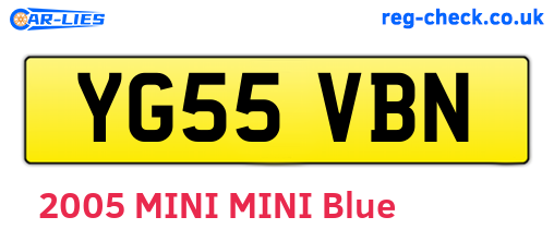 YG55VBN are the vehicle registration plates.