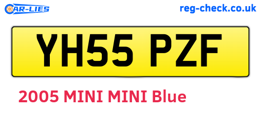 YH55PZF are the vehicle registration plates.
