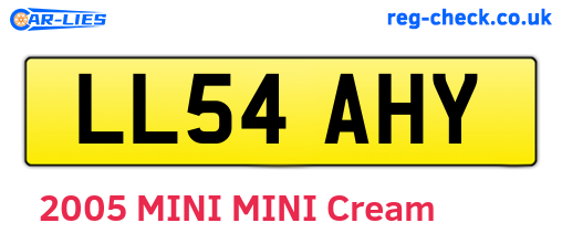 LL54AHY are the vehicle registration plates.