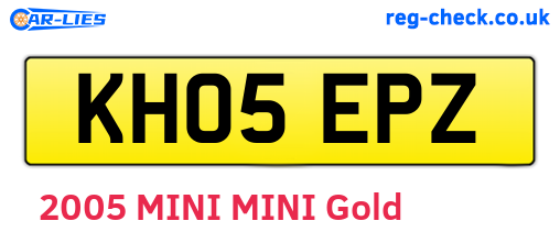 KH05EPZ are the vehicle registration plates.