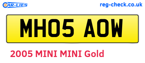 MH05AOW are the vehicle registration plates.