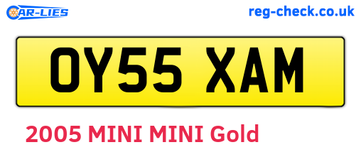 OY55XAM are the vehicle registration plates.