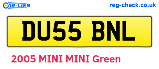 DU55BNL are the vehicle registration plates.