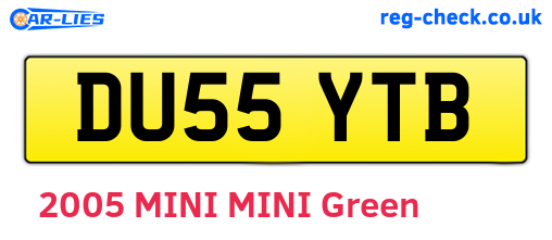 DU55YTB are the vehicle registration plates.