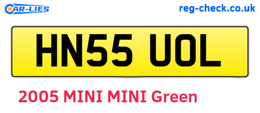 HN55UOL are the vehicle registration plates.