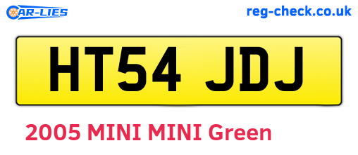 HT54JDJ are the vehicle registration plates.