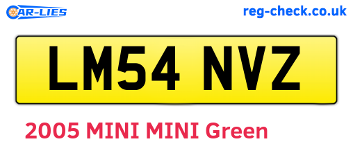 LM54NVZ are the vehicle registration plates.