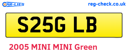 S25GLB are the vehicle registration plates.