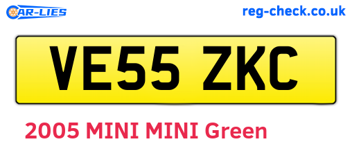 VE55ZKC are the vehicle registration plates.