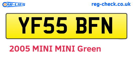 YF55BFN are the vehicle registration plates.