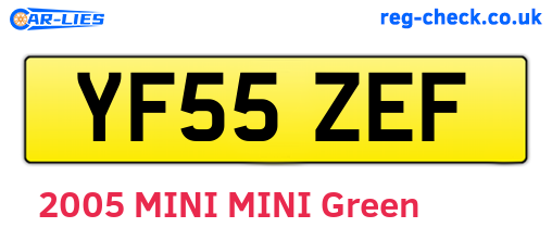 YF55ZEF are the vehicle registration plates.