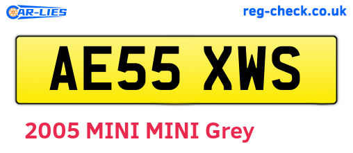 AE55XWS are the vehicle registration plates.