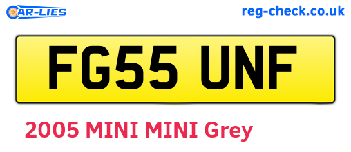 FG55UNF are the vehicle registration plates.
