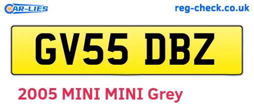 GV55DBZ are the vehicle registration plates.