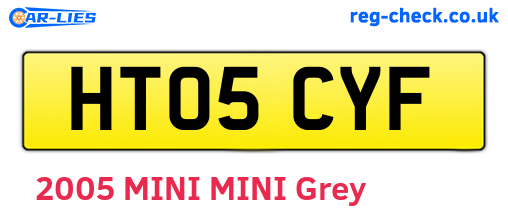 HT05CYF are the vehicle registration plates.