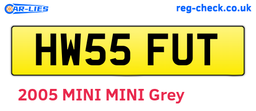 HW55FUT are the vehicle registration plates.