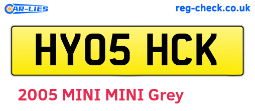 HY05HCK are the vehicle registration plates.