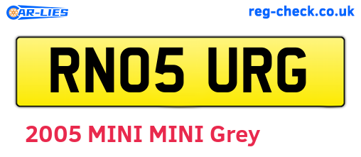 RN05URG are the vehicle registration plates.