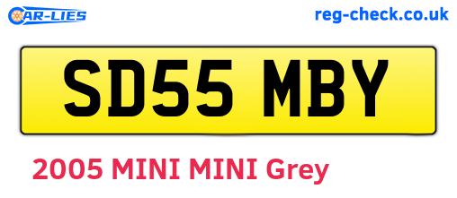 SD55MBY are the vehicle registration plates.