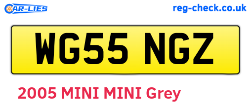 WG55NGZ are the vehicle registration plates.