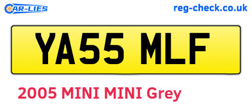 YA55MLF are the vehicle registration plates.