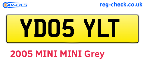 YD05YLT are the vehicle registration plates.