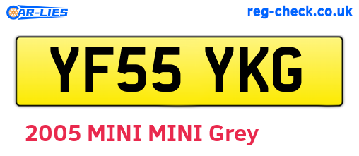 YF55YKG are the vehicle registration plates.
