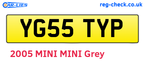 YG55TYP are the vehicle registration plates.