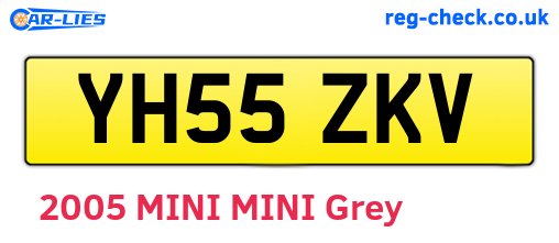 YH55ZKV are the vehicle registration plates.