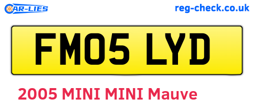 FM05LYD are the vehicle registration plates.